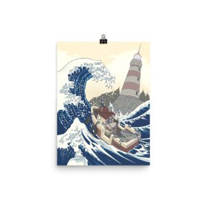 Inspired by those before us, we created our take on Hokusai’s “The Great Wave off Kanagawa” – channeling the power of the ocean and our relentless desire to tame it. Sized at 12″x16″ (30.5cm x 40.5cm)