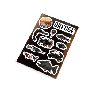 DREDGE sticker sheet, featuring a selection of aberrations from each of the regions.