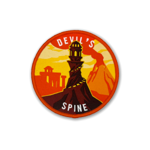 Devil's Spine woven 8cm diameter patch from DREDGE game