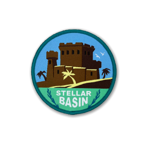 Stella Basin woven 8cm diameter patch from DREDGE game